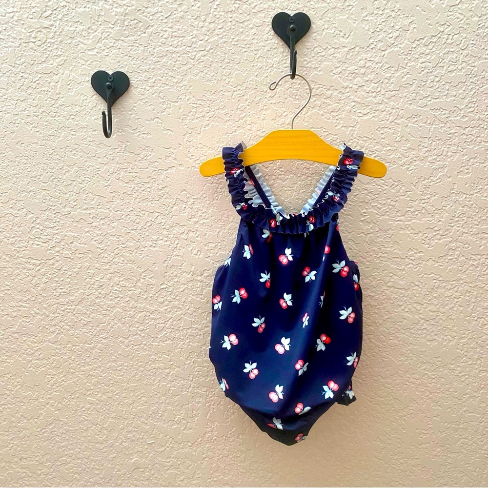 Janie & Jack Merchant Marine Navy/Cherry Swimsuit- 18-24m - Picture 4 of 6